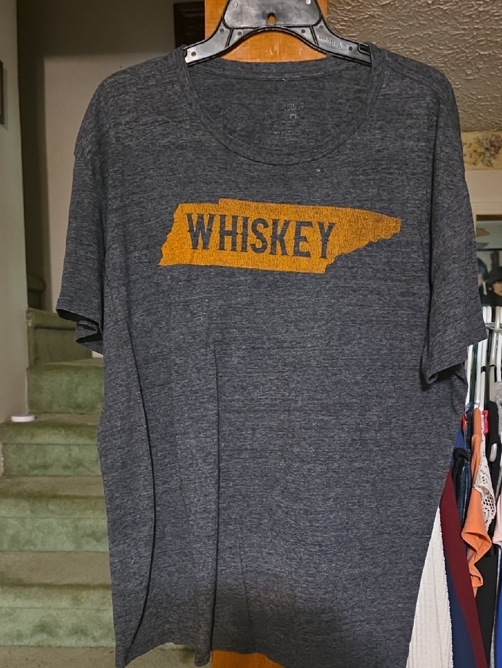 TN WHISKEY Graphic Tee - Charcoal with Gold Print